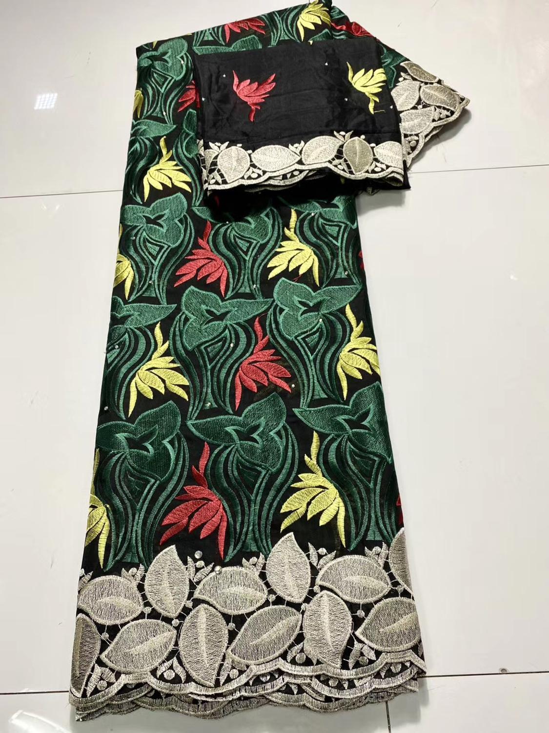 African Brocade Fabrics Swiss Voile Lace In Switzerland French Lace Fabrics Dubai Fabric Nigerian Gele Headtie 7Yards: 4