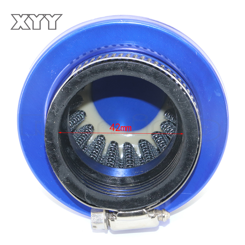 Filtro de aire colorido Mini Moto 42mm 58mm compatible con 2 tiempos 37cc 47cc 49cc Mini ATV Quad Dirt Bike Pocket Bike Pit Bike: Verde militar
