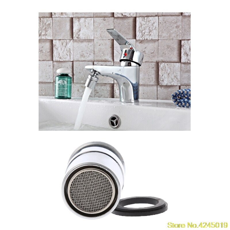 Chromed 24mm Brass Adjustable Swivel Water Saving Tap Nozzle Spout Aerator M24 Male