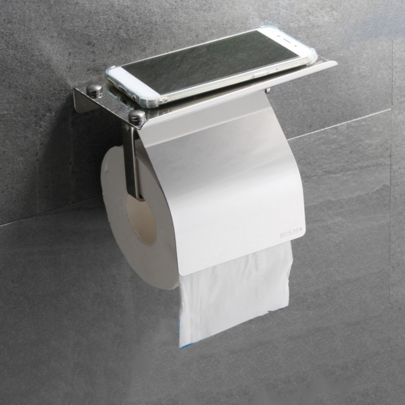 Toiletrolhouder Wc Tissue Doos Wc Mobiele Telefoon Houder Gratis Punch Tissue Houder Hotel Tissue Houder Met Deksel (geen Punch