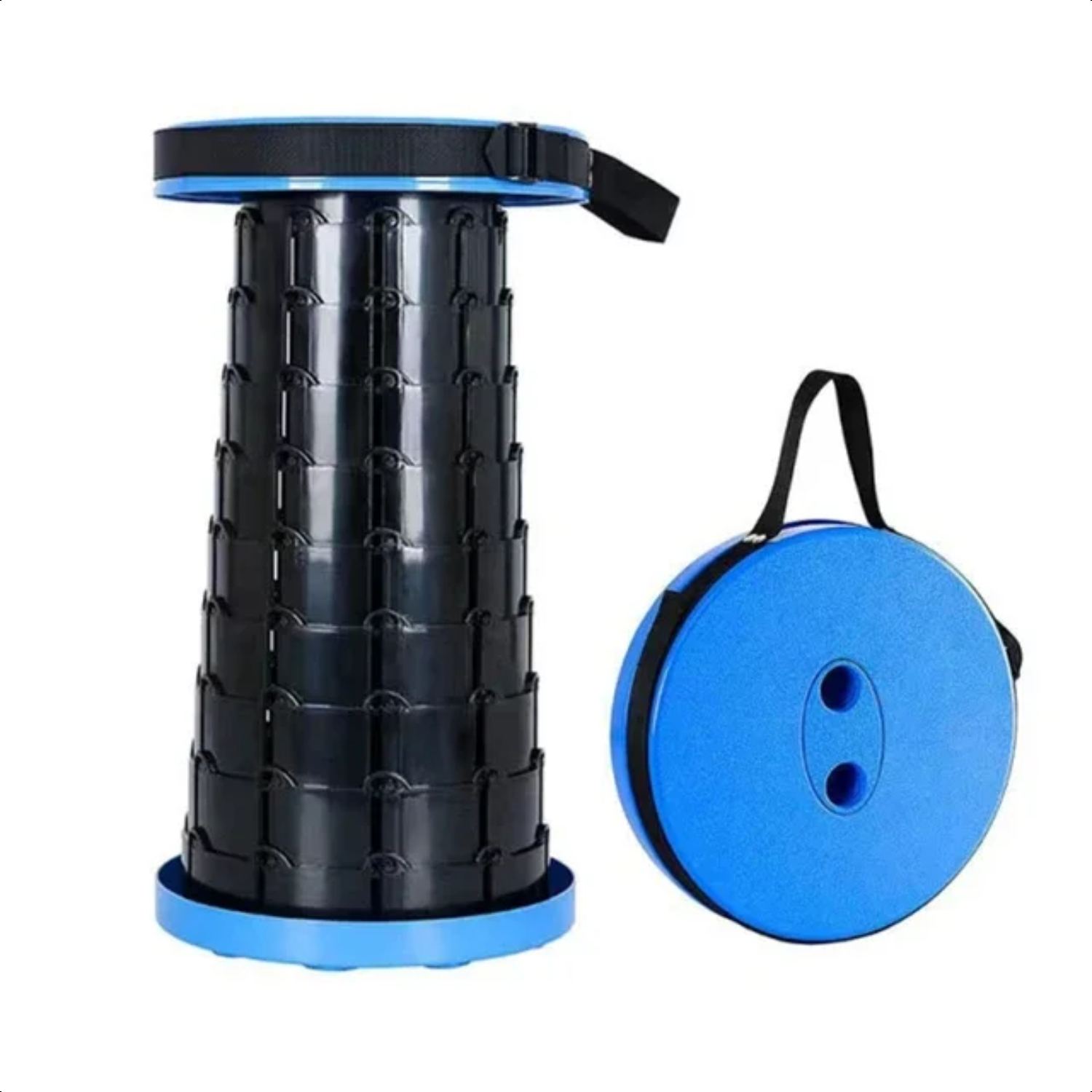 Versatile Folding Beach Lounge Chair with Fishing Function - Portable Outdoor Stool for Camping and Travel: Azul claro