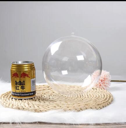 1pc 4-20cm Big Christmas Tress Decorations Ball Transparent Open Plastic Clear Bauble Ornament Box Year: 16cm