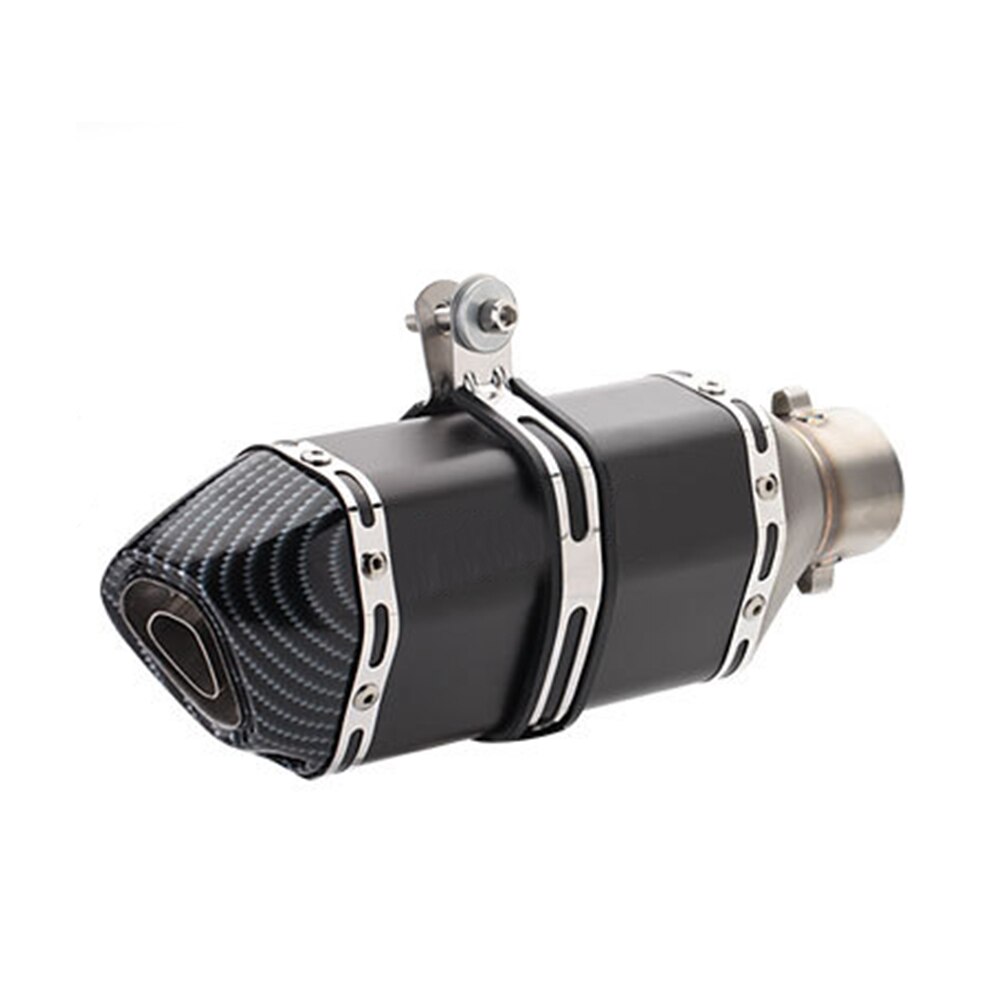 Universele Motorfiets Uitlaat Rvs Uitlaat Escape Voor Suzuki Gsx-r750 Gsr 250S Gsx-s125 Gsr 600 Gsx-s750 Gsr400: Black