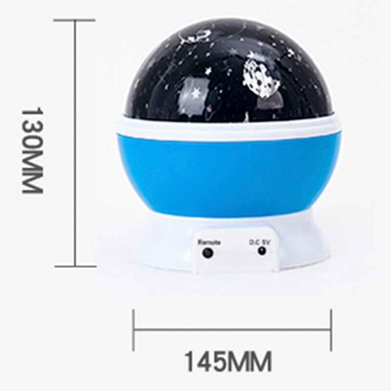 LED Sternen Projektor Lampe - Rotierender Mond Sternenhimmel - Leuchtendes Spielzeug für Baby Schlaf