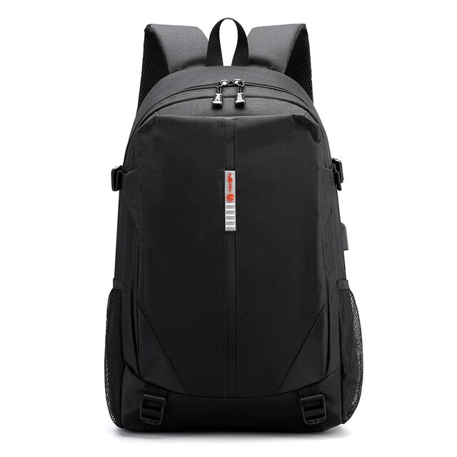 Chuwanglin casual masculino mochila saco de viagem mochilas carregamento usb sacos para portátil mochila casual daypack saco f703001: Black