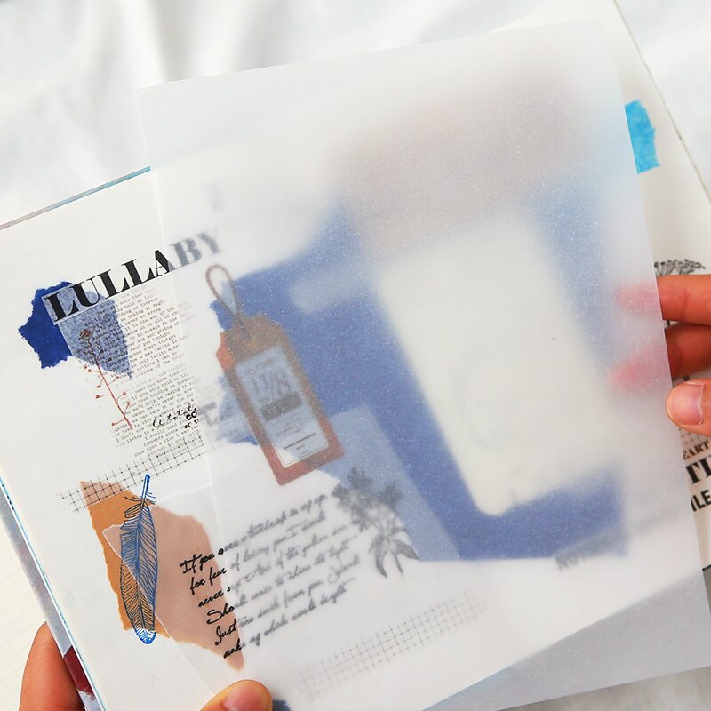 50pcs/pack A5 Translucent Paper Handmade DIY Scrapbooking Sulfuric Acid Paper Blank No Print 8*6 INCH