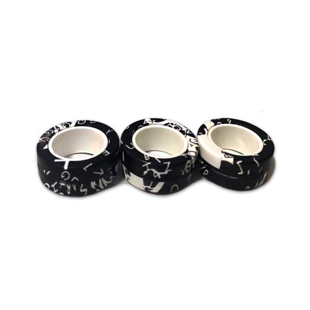 3 sztuk zabawki typu Fidget antystresowy śmieszne Fidget Spinner bransoletka magnetyczna pierścień rozpakować zabawki magiczny pierścień rekwizyty narzędzia stres stres zabawki