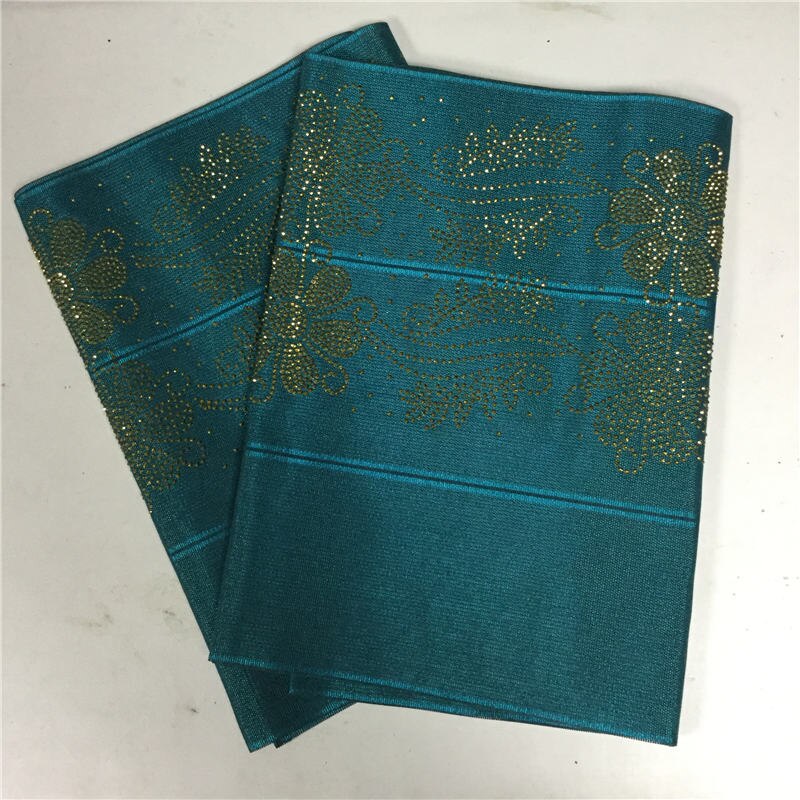 Couvre-gel africain Aso Oke, enveloppement de gelée avec perles et pierres, nigéria, cravate de tête pour fête AH30: No15