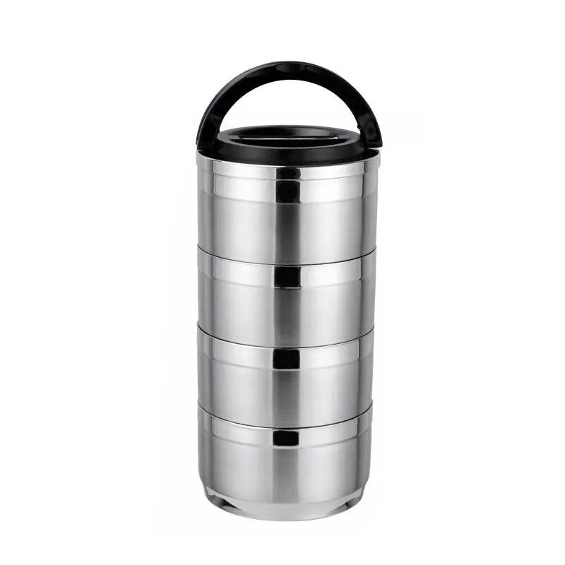 Portable Office Worker Bento Box Stainless Steel Picnic Insulation Leakproof Food Container Kitchen Large Lunch Box Tableware: 4 Layer