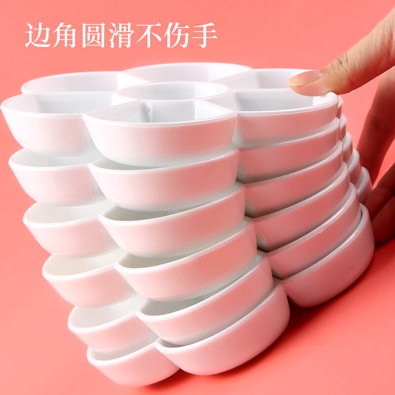 Polyglino Speciale Plum Vormige Palet Acryl Traditionele Chinese Schilderij Aquarel Pigment Anti Keramische Palet Kleine Portabl