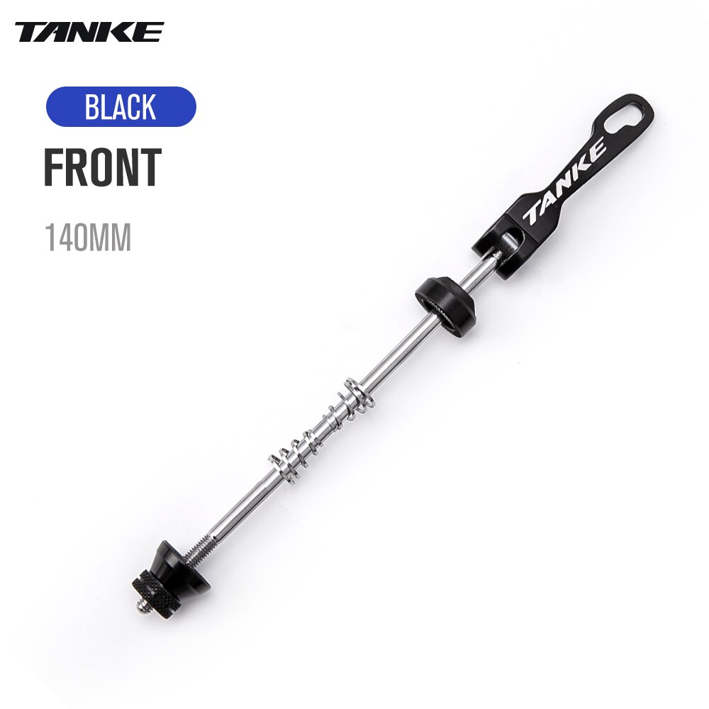 TANKE-brochetas de buje de perno de liberación rápida para bicicleta, eje de palanca, piezas de repuesto para bicicleta de montaña y carretera, delanteras, traseras de 100mm y 135mm: black lever front