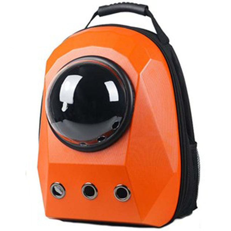 Outdoor Astronaut Bubble Portable Window Cat Travel Bag Breathable Space Capsule Carrier Pet Backpack For Cat Dog: D Orange