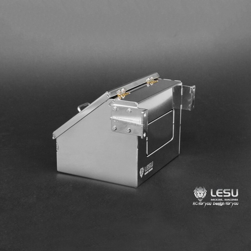 Caja de herramientas de Metal LESU para TAMIYA 1/14 RC MAN, camión Tractor, volquete, modelo a escala