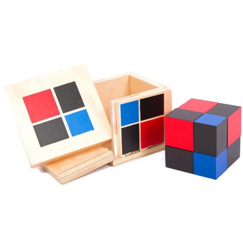 Apprendimento precoce Giocattoli Educativi di Legno Quadrato per I Più Piccoli in Età Prescolare