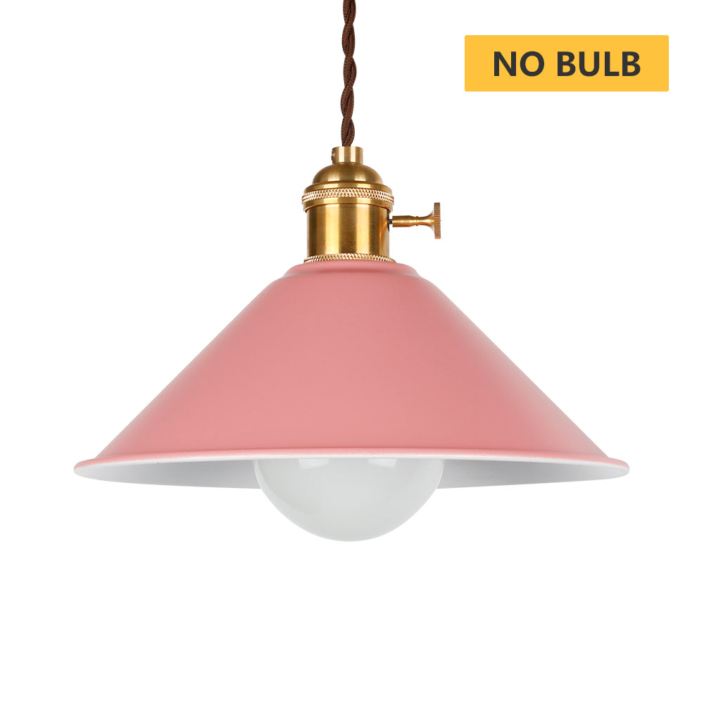 Moderne Nordic Hanglamp LED hanglamp Amerikaanse Opknoping Lamp kleurrijke lamp armatuur woonkamer slaapkamer decoratie verf: Pink No Bulb / 1 Piece