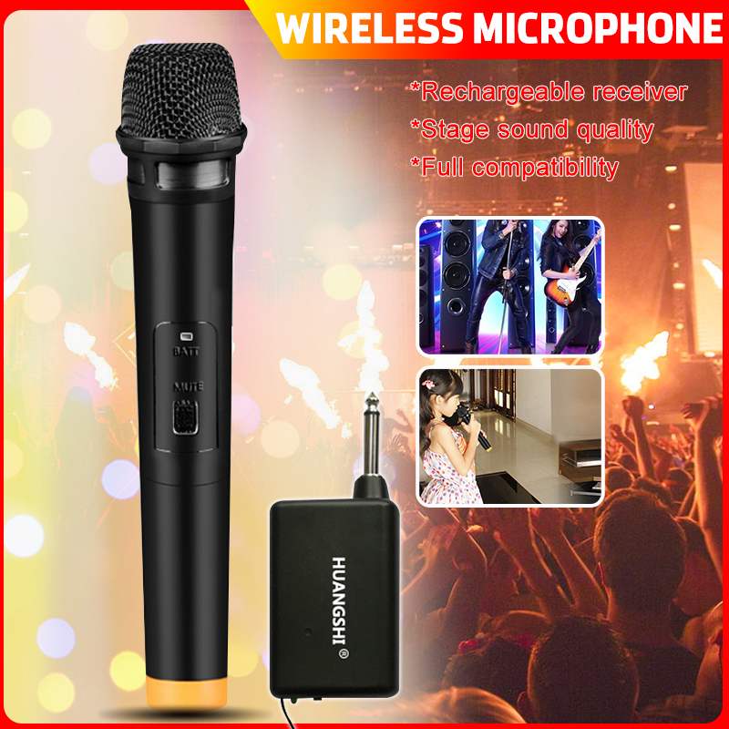UHF Wireless Microphone System With Receiver Cordless Handheld Microphone For Karaoke Party KTV Performance Speech