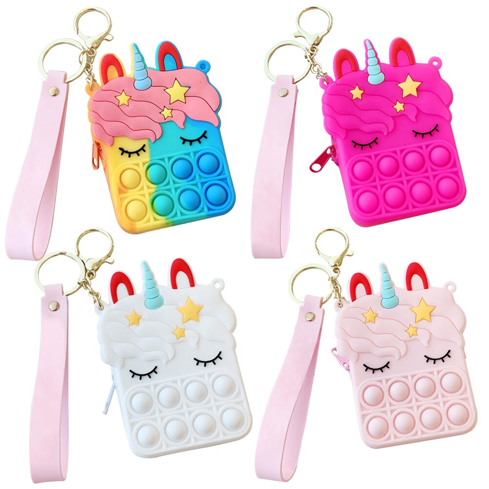 Druckblasen-geldbörse mit handschlaufe, sensorisches quetschspielzeug zum entspannen, druckentlastung, anti-stress-set für menschen mit autismus und adhs