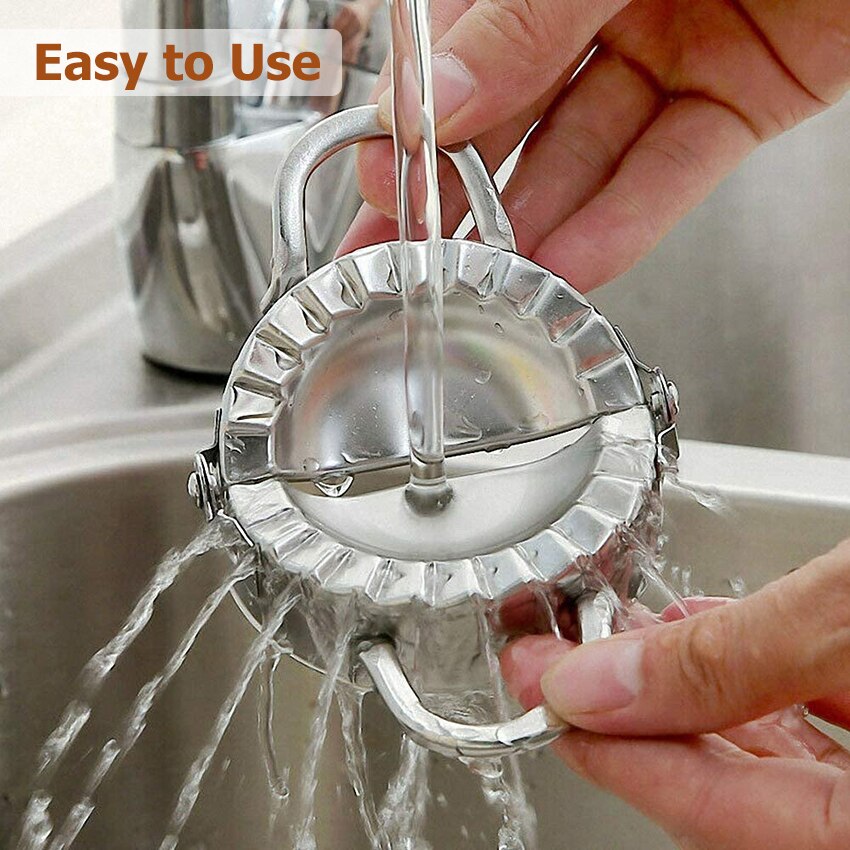 MEMDOO 3PCS Stainless Steel Dumpling Makers Mold Ravioli Gyoza Maker Dough Cutter Wrappers Presser Making Machine for Kitchen