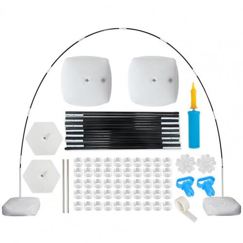 Sier Arch Shape Ballon Stand Set Schaal Toegepast Boog Stand Herbruikbare 1 Set Ballonnen Boog Decoratieve Stand: Black