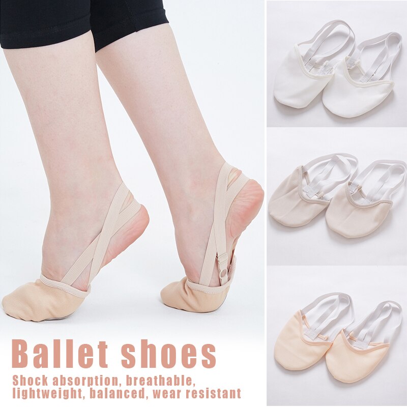 Soft Half Knitted Socks Rhythmic Gymnastics Toe Shoes Elastic Dance Feet Protection Shoes Ballroom Accessories for Girls ENA88