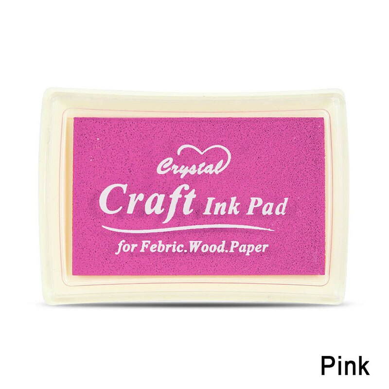 Blekkpute barnehåndverk oljegradient fargebasert gjør-det-selv blekkpute gummistempler papir scrapbooking 15 farger blekkpad fingermaling: Rosa