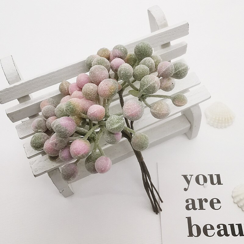 Flores artificiales de plantas de plástico para manualidades, flores decorativas para boda, corona, broche de costura, decoración del hogar, guirnalda de Navidad: 10