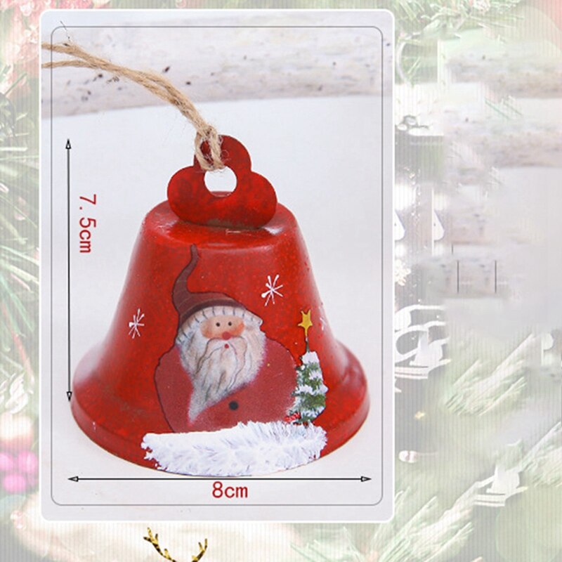 Retro Bells Christmas Decorations Made of Bells Pendant Iron Bell Doorknob Decoration Christmas Tree Ornaments