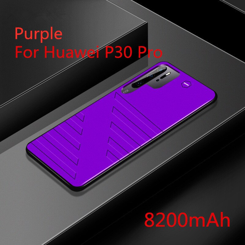 Leioua 6800 mAh Batterie fallen Energie Bank Für Huawei P30 30 Profi Separaten Ultra dünne Telefon Abdeckung Batterie Ladegerät fallen: Pro P30 Profi Violett