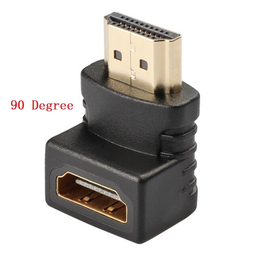 HDMI Cable Adapter Converter 90 270 Degree Right Angle Male to Female Extender for 1080P HDTV PC PS3 Monitor Splitter Projector: 90 Degree