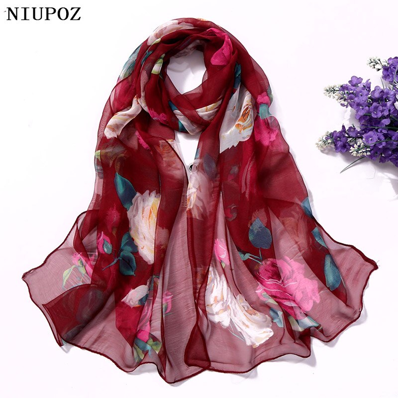 Foulard en mousseline de soie Georgette pour femmes, fleur de Rose, Foulard pour femmes, châle, Bandana , Protection solaire pour la plage