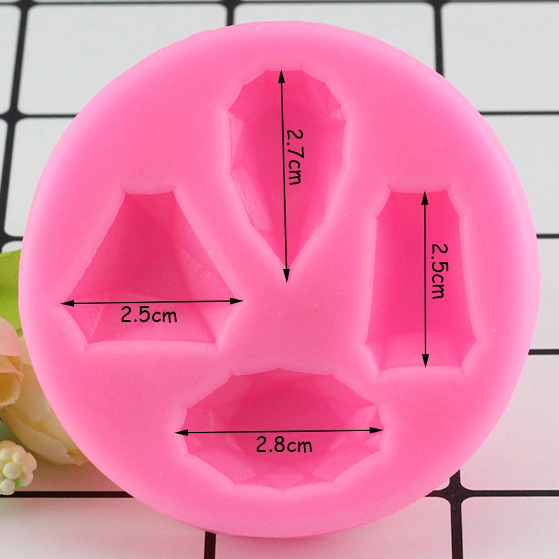 Perle diamantformet fondant kage chokolade værktøj slik silikone form harpiks ler kage dekorationsværktøj sugarcraft bageforme
