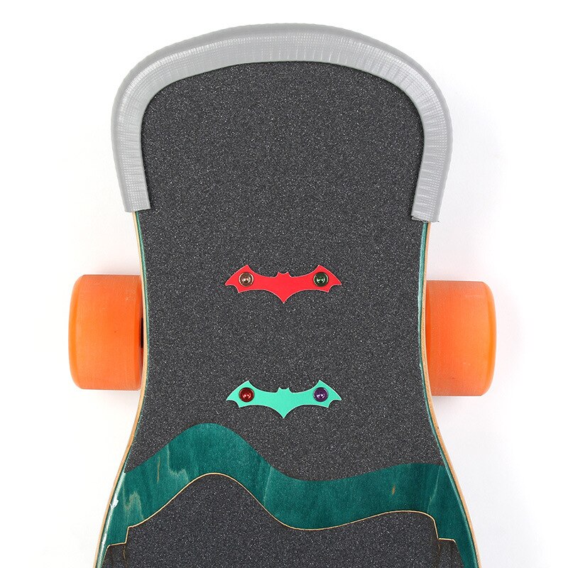 Protetor de placa de skateboard universal 30cm, protetor com amortecedor de borracha e placa de dança