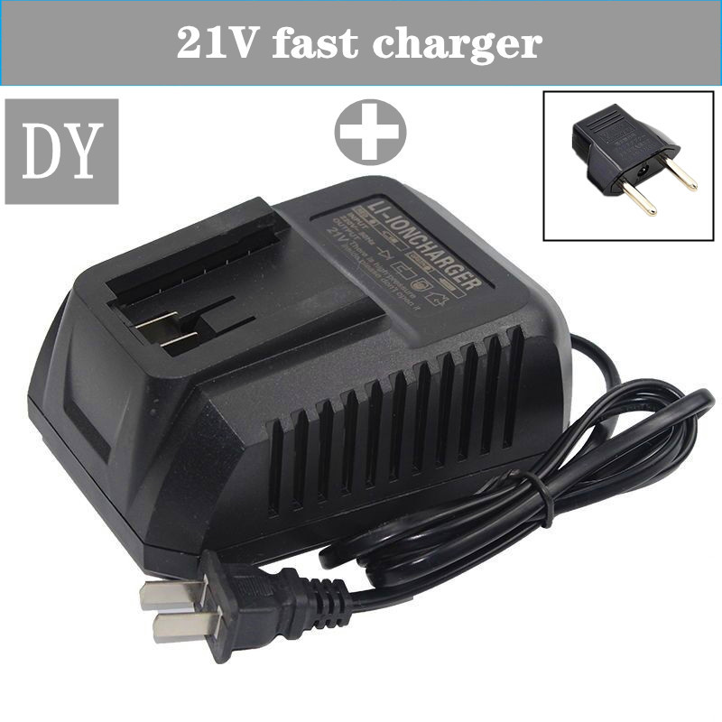 21V Lithium Batterij Oplader High-Power Snellader Elektrische Wrench Haakse Slijper Opladen Apparatuur 18V Lader: Bruin