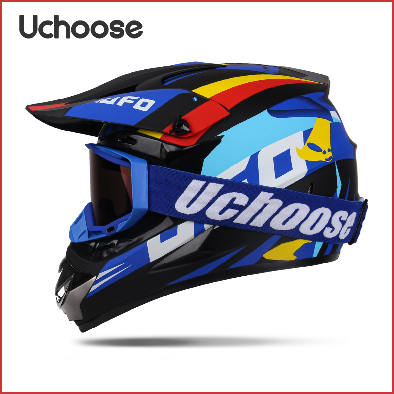 Goggle UCHOOSE Motorcycle Helmet Motocross Off Road Helm Children Off-road Casque Capacete De Motocicleta
