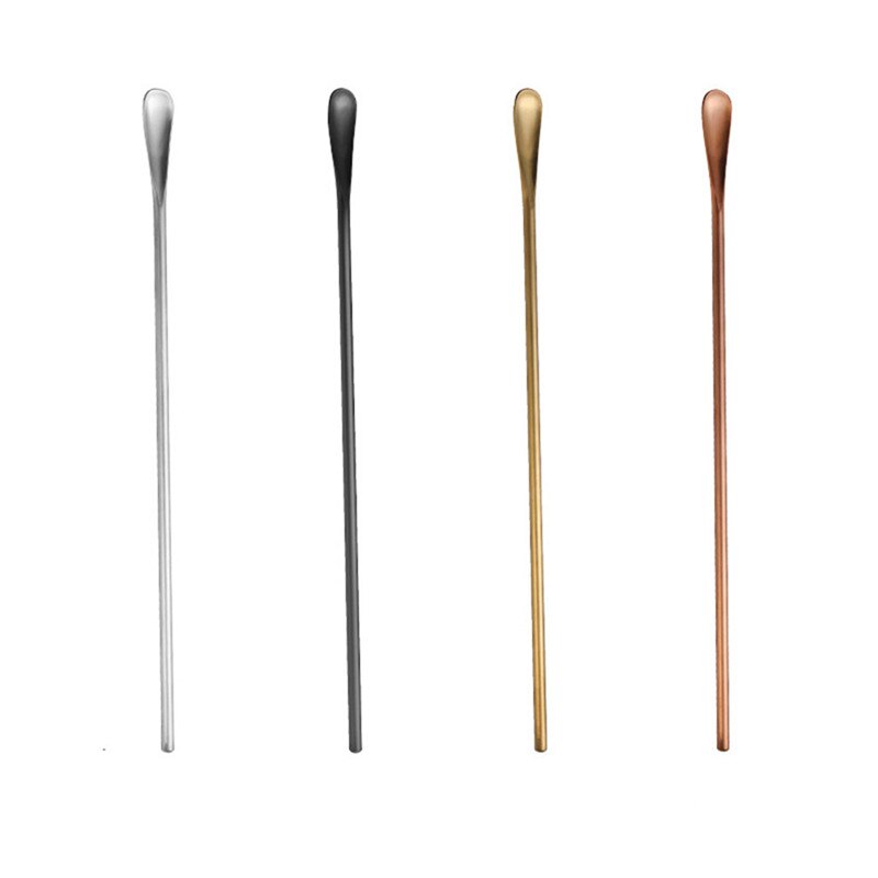 Long Handle Honey Spoon Stainless Steel Stirring Spoon Small Spoon Dessert Spoons Coffee Cocktail Spoons Kitchen Tools