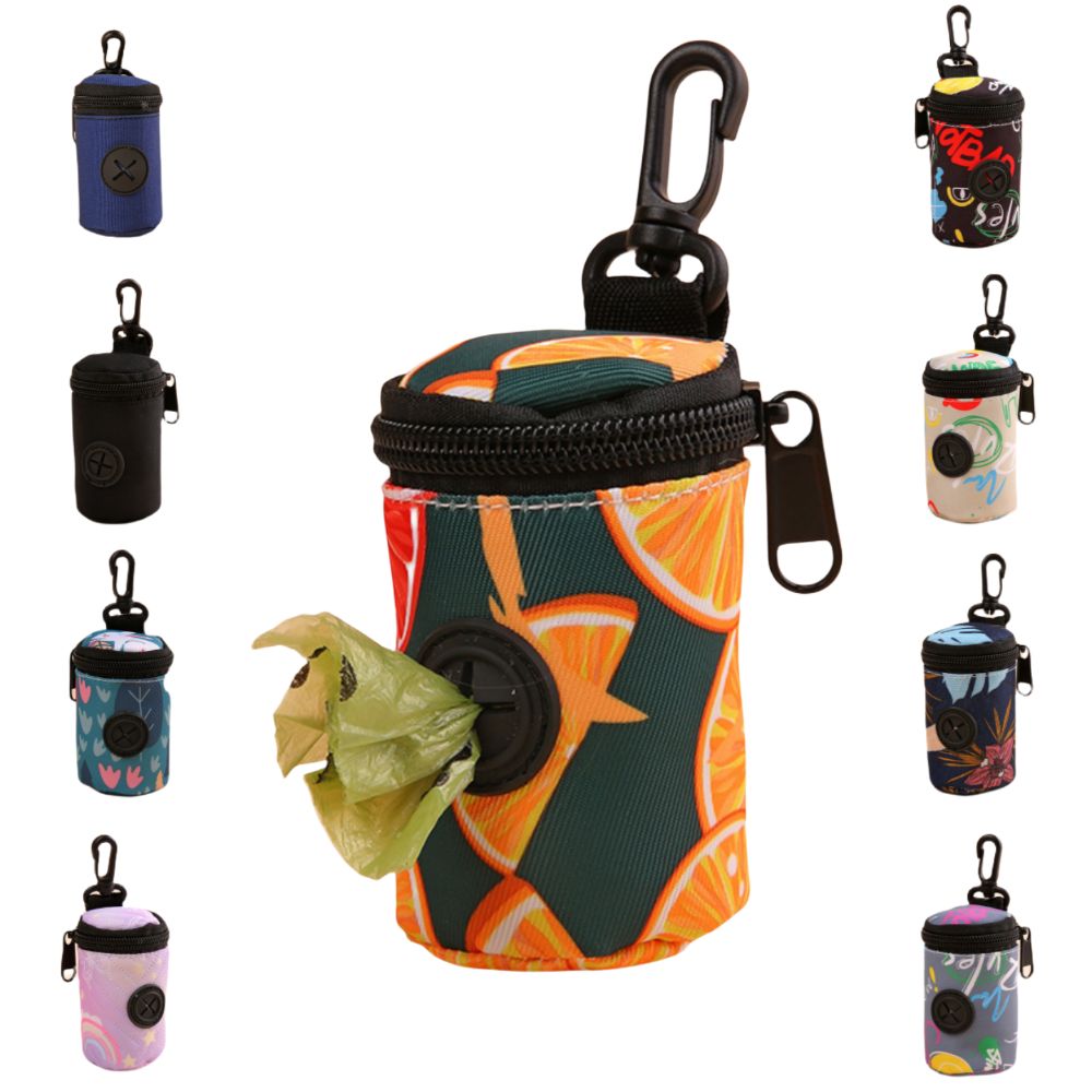 Dispensador de bolsas para excrementos de perro, accesorio portátil para caminar, soporte para bolsas de residuos, organizador de bolsas de basura con cremallera, suministros para mascotas