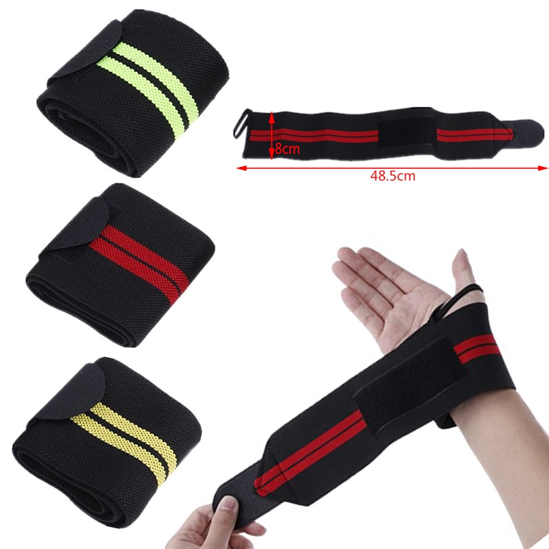 1pc Adjustable Wristband Elastic Wrist Wraps Bandages for Weightlifting Powerlifting Breathable Wrist Support