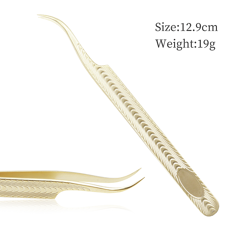 1 pz pinzette per estensione ciglia clip per sopracciglia in acciaio inox decorazioni in oro pinzette antistatiche per ciglia finte forniture per strumenti di trucco: verde