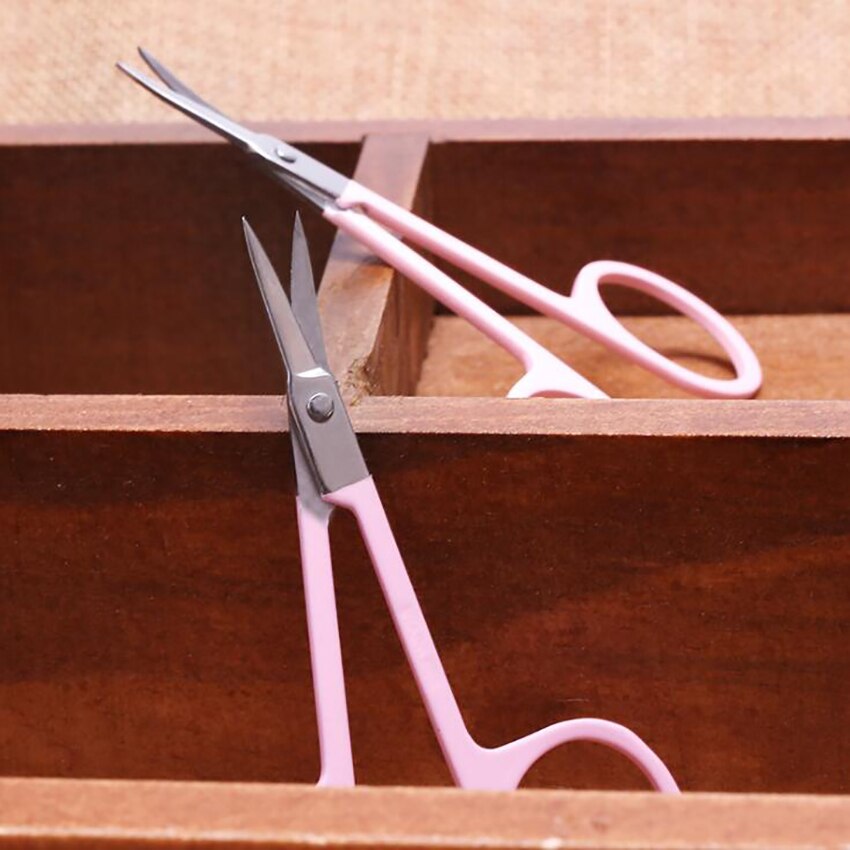 Small Precision Scissors Nose Hair Scissors, Curved Safety Blade with Straight Tip for Trimming Facial Hair, Ear Hair, Eyebrow