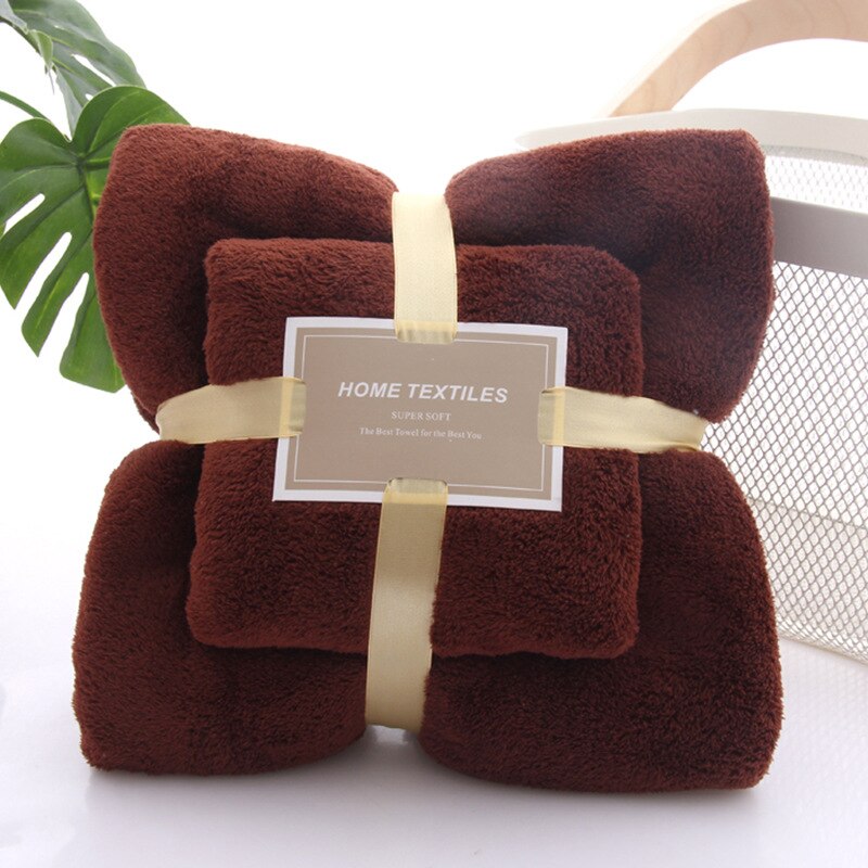 Bath Towels Microfiber Fabric Skin Comfortable Bath Towel And Face Towel Solid Color Quick Drying Super Absorbent Towel Set: 14