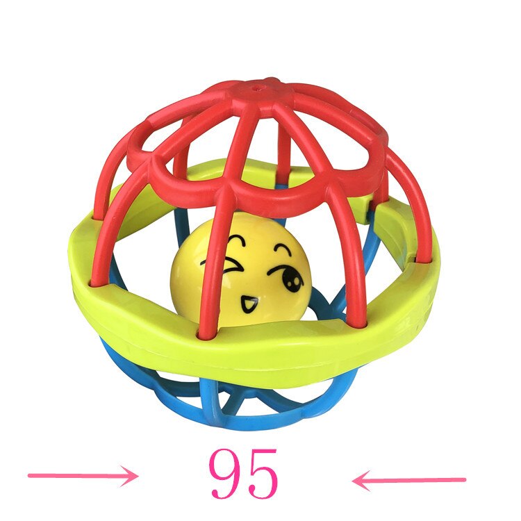 Grzechotki dla dzieci miękkie ząbkowanie grzechotka inteligencja chwytanie gumy plastikowe ręcznie wstrząsnąć dzwon 0-24 miesięcy zabawki dla niemowląt