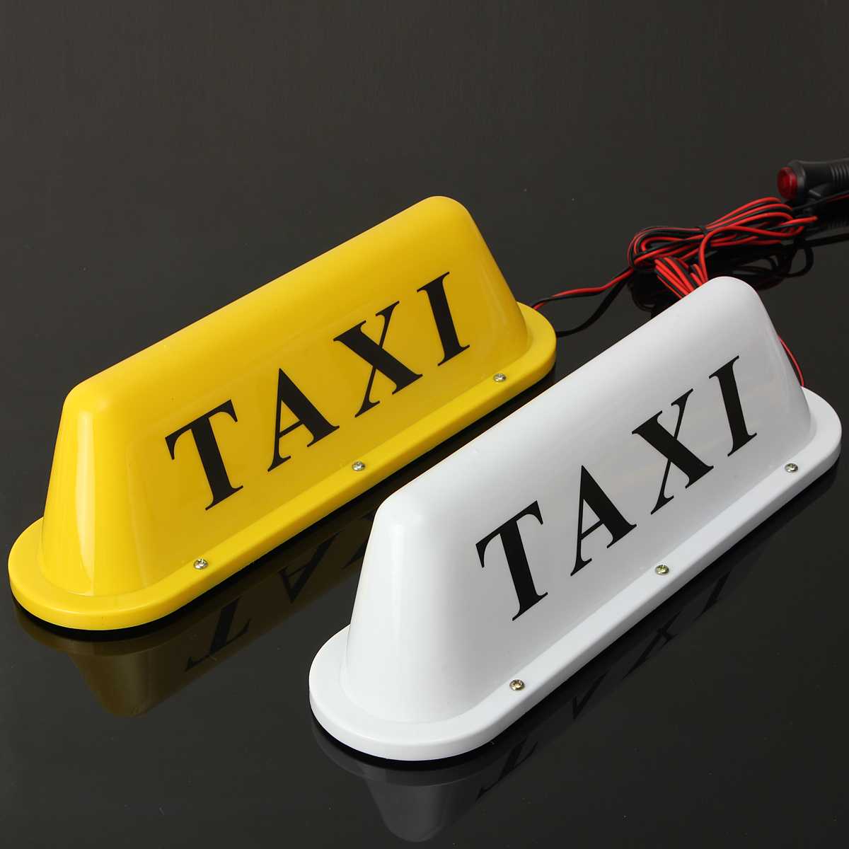 12V LED voiture Taxi cabine signe lumière lampe voiture cabine LED Signal lumineux d'avertissement Base magnétique toit toit étanche PVC