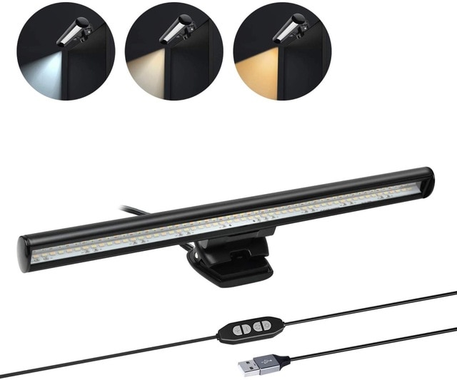 Screenbar Led Desk Lamp Pc Computer Laptop Screen Bar Hanging Light Table Lamp Office Study Reading Light For Lcd Monitor: Default Title