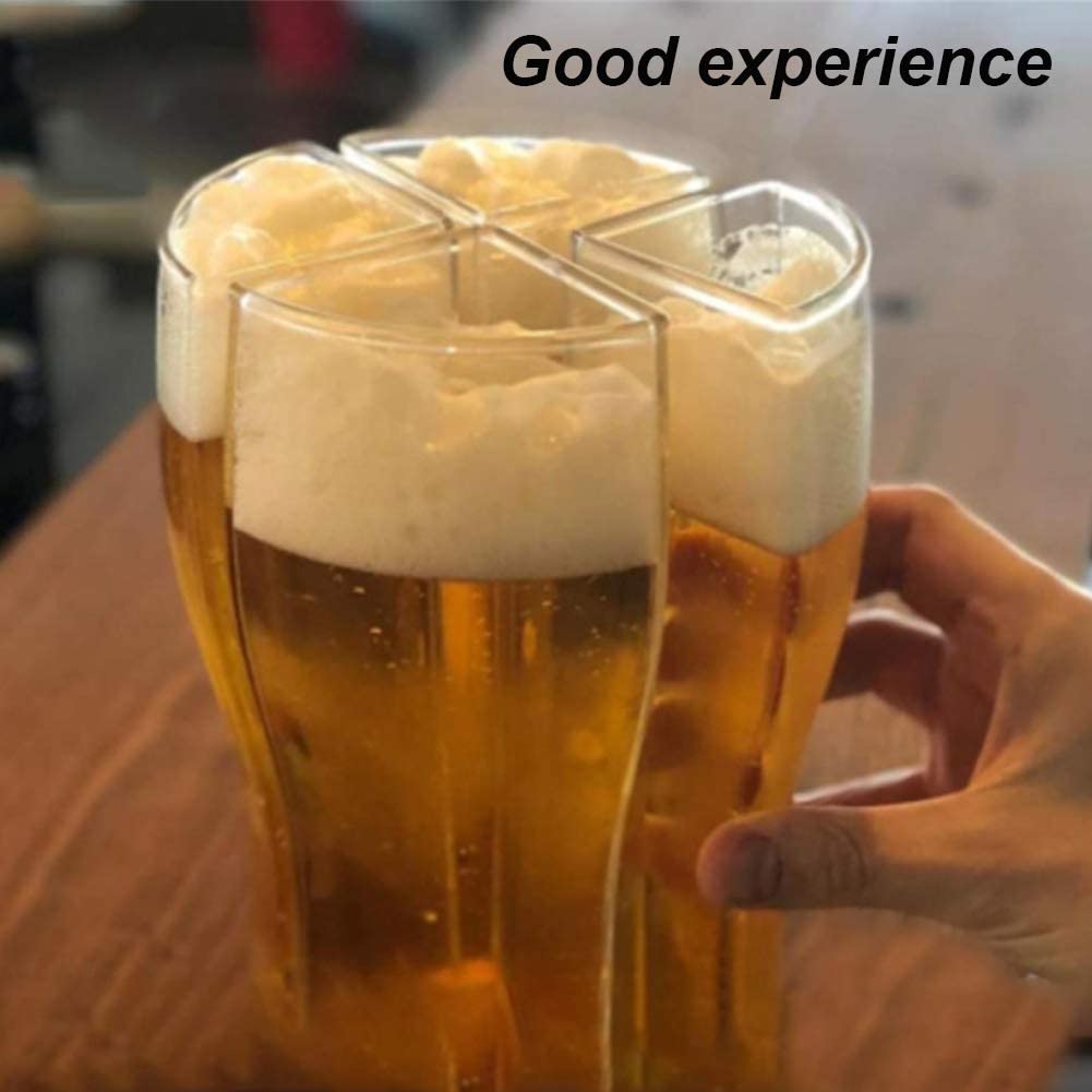 Bier Borrelglas Super Schoener Aparte Bier Glazen Mok Cup 4 Deel Grote Capaciteit Glas Thuis Bar Party Drinkware Accessoires