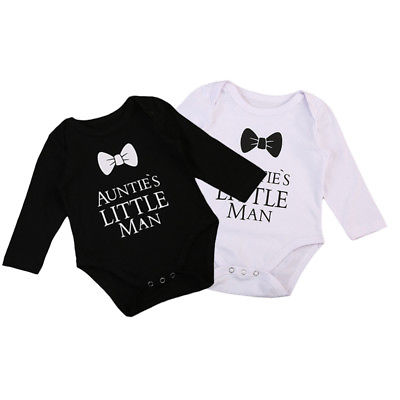 Newborn Infant Baby Boy Bodysuit Jumpsuit TIE Clothes Outfits Letter Cotton Brief Toddler Boys Bodysuits Clothing Soft 0-18M