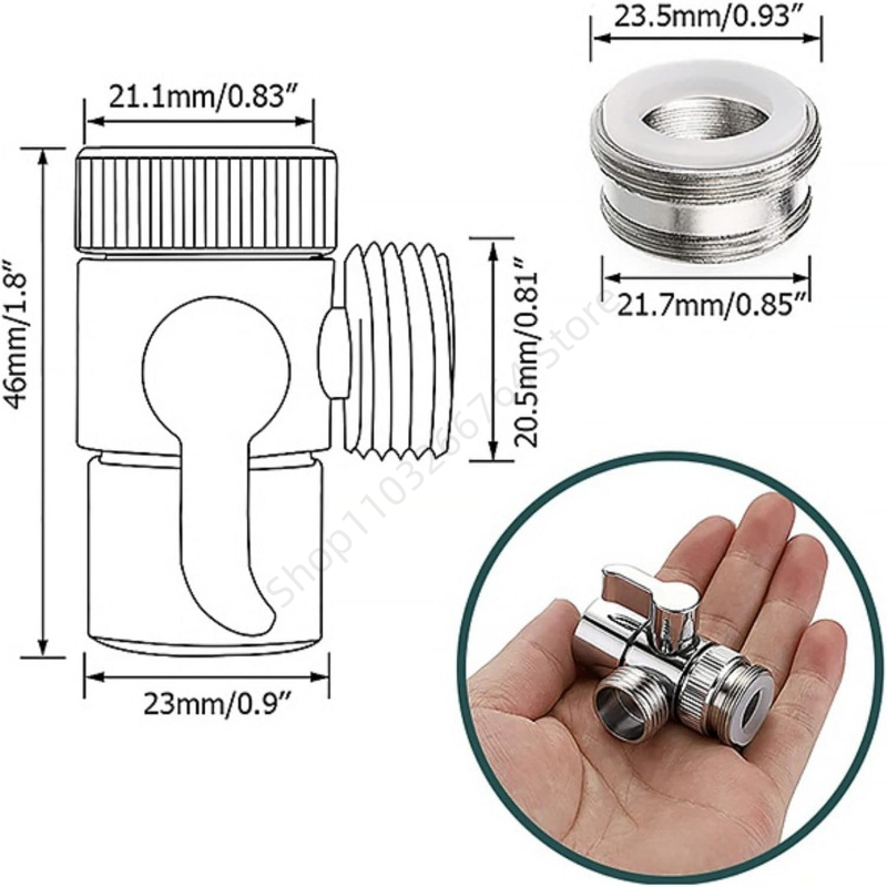 M22/M24 Switch Faucet Adapter Kitchen Universal Sink Splitter Diverter Valve Water Tap Connector for Shower Bathroom Accessory