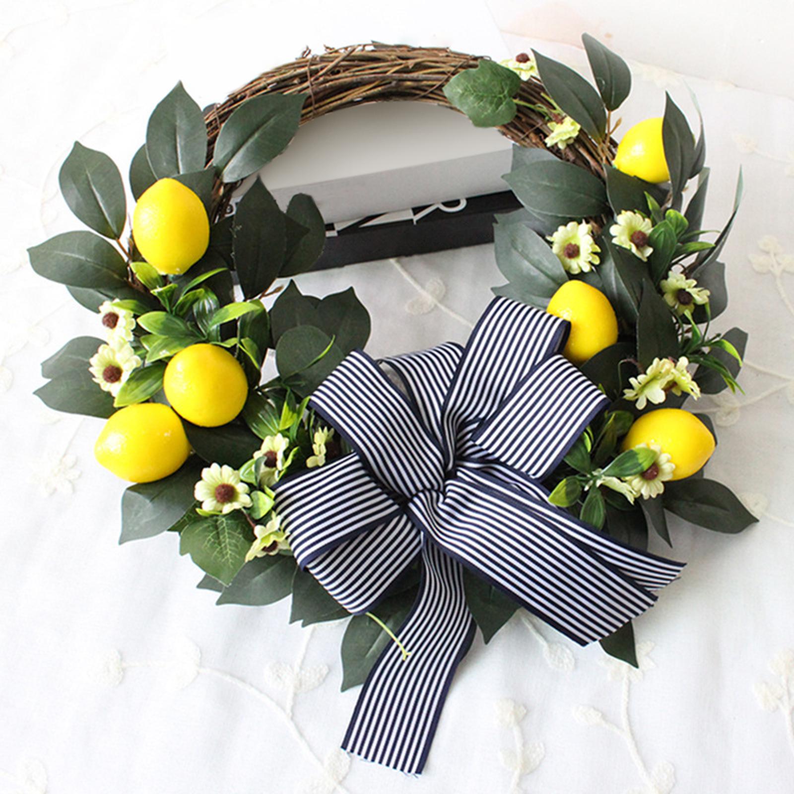 Citroen Lente Krans Bloemen Guirlande Fruit Voor Deur Foto Props Boerderij