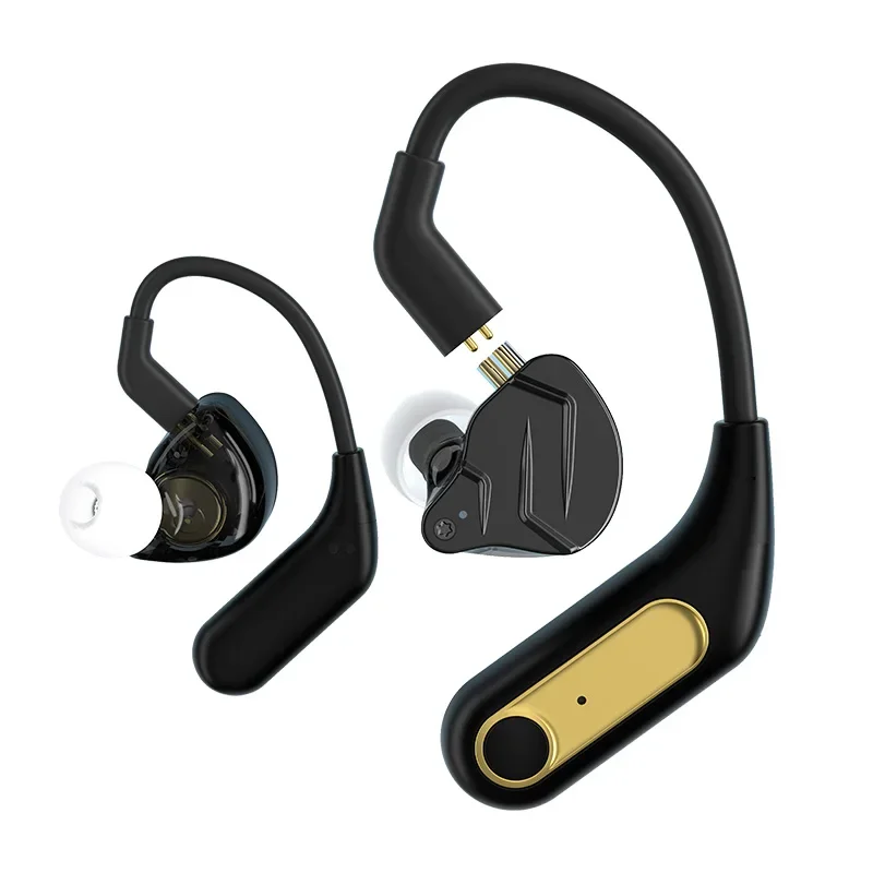 KZ AZ15 Upgrade Wireless Ear Hook Headphones Wire Bluetooth-compatible 5.2 Cable with Charging Case