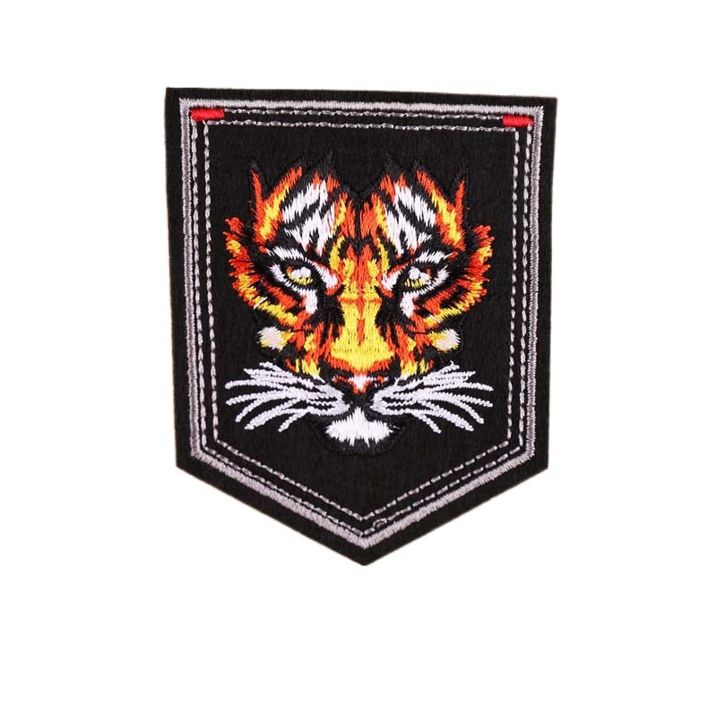 Wysokiej jakości tendencja w modzie kwiat wzór tygrysa hafty odznaka łatki DIY ubrania bagaż ozdobne łaty