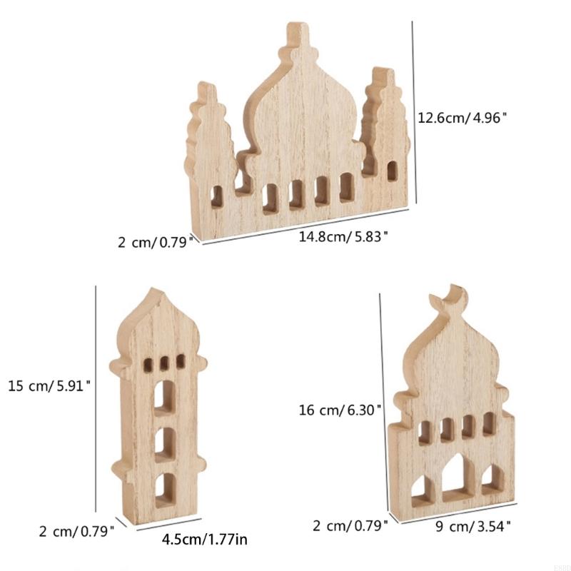 E8BD Ramadans Decoraciones para islamics Musulmanes eventos Decoraciones madera